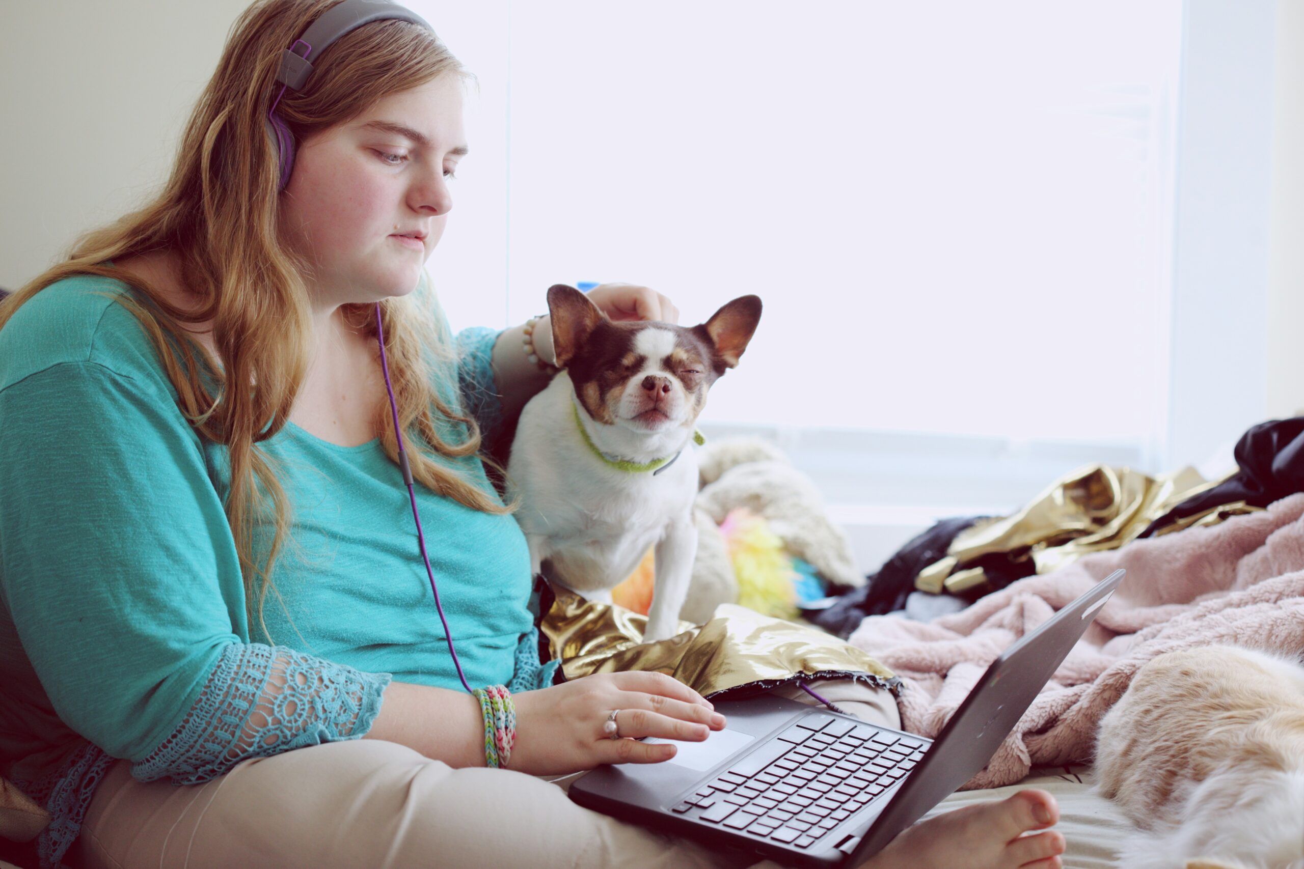 Image of remote student using laptop