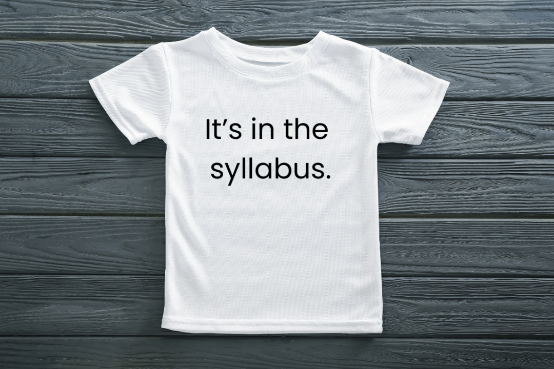 It’s in the syllabus.