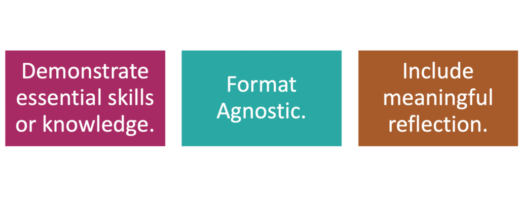 Three characteristics of signature assignments.